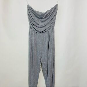 Gray Strapless Jumpsuit